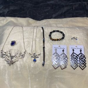 8 piece deer bundle. Necklaces, bracelets, rings and earrings